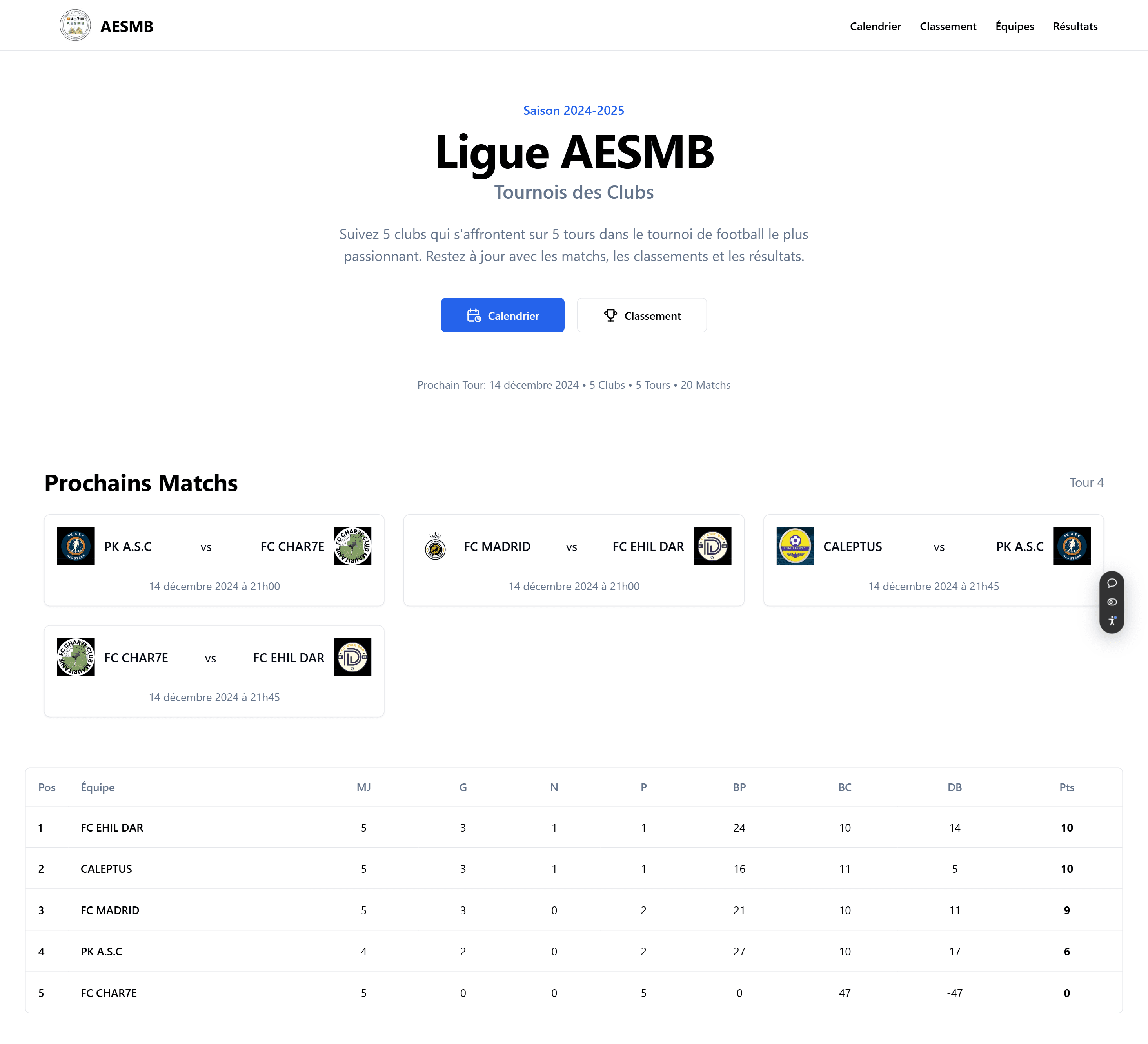 AESMB League Platform